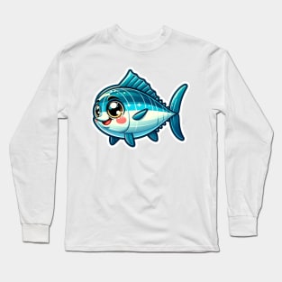 Tuna Kawaii Critter Cove Cute Animal A Splash of Forest Frolics and Underwater Whimsy! Long Sleeve T-Shirt